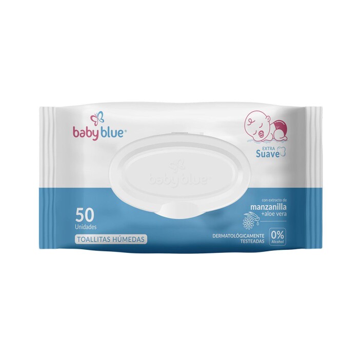 BABY BLUE TOALLITAS HUMEDAS 50 UN única