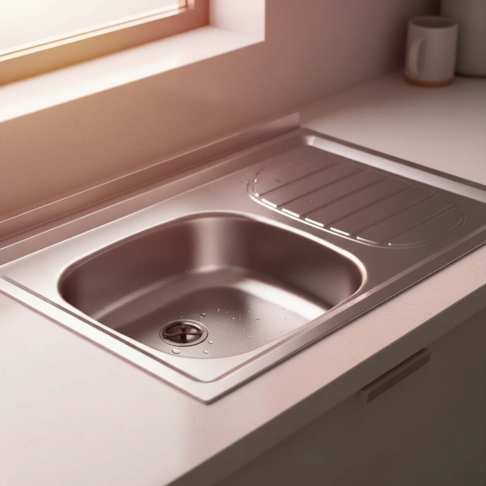 MESADA PILETA IZQUIERDA 80 CM ACERO-INOXIDABLE GRIS TRAMONTINA