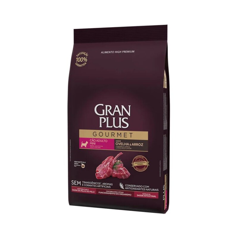 GRAN PLUS GOURMET PERRO ADULTO RAZA PEQUEÑA-MINI CORDERO 3 KILOS
