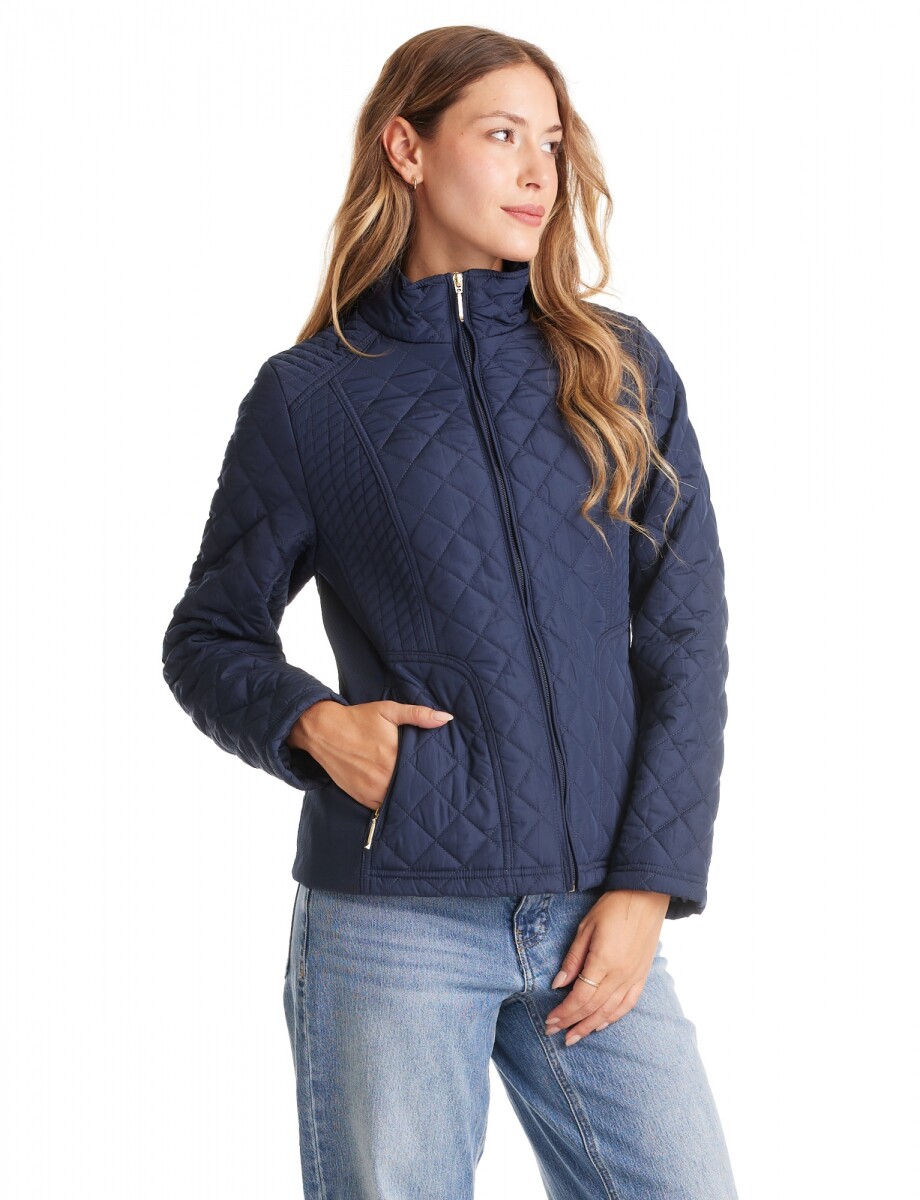 Campera Capitoneada Entallada - Azul 