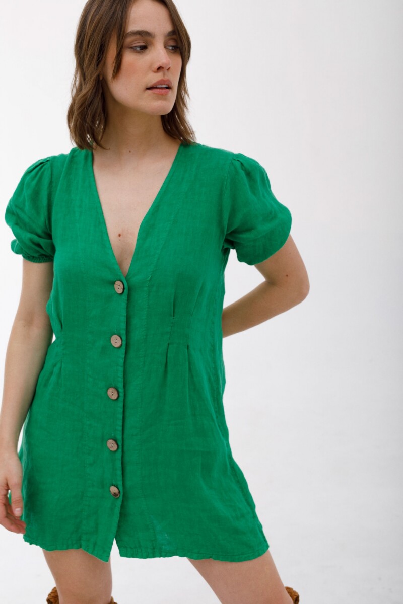 Vestido Natural - Verde 