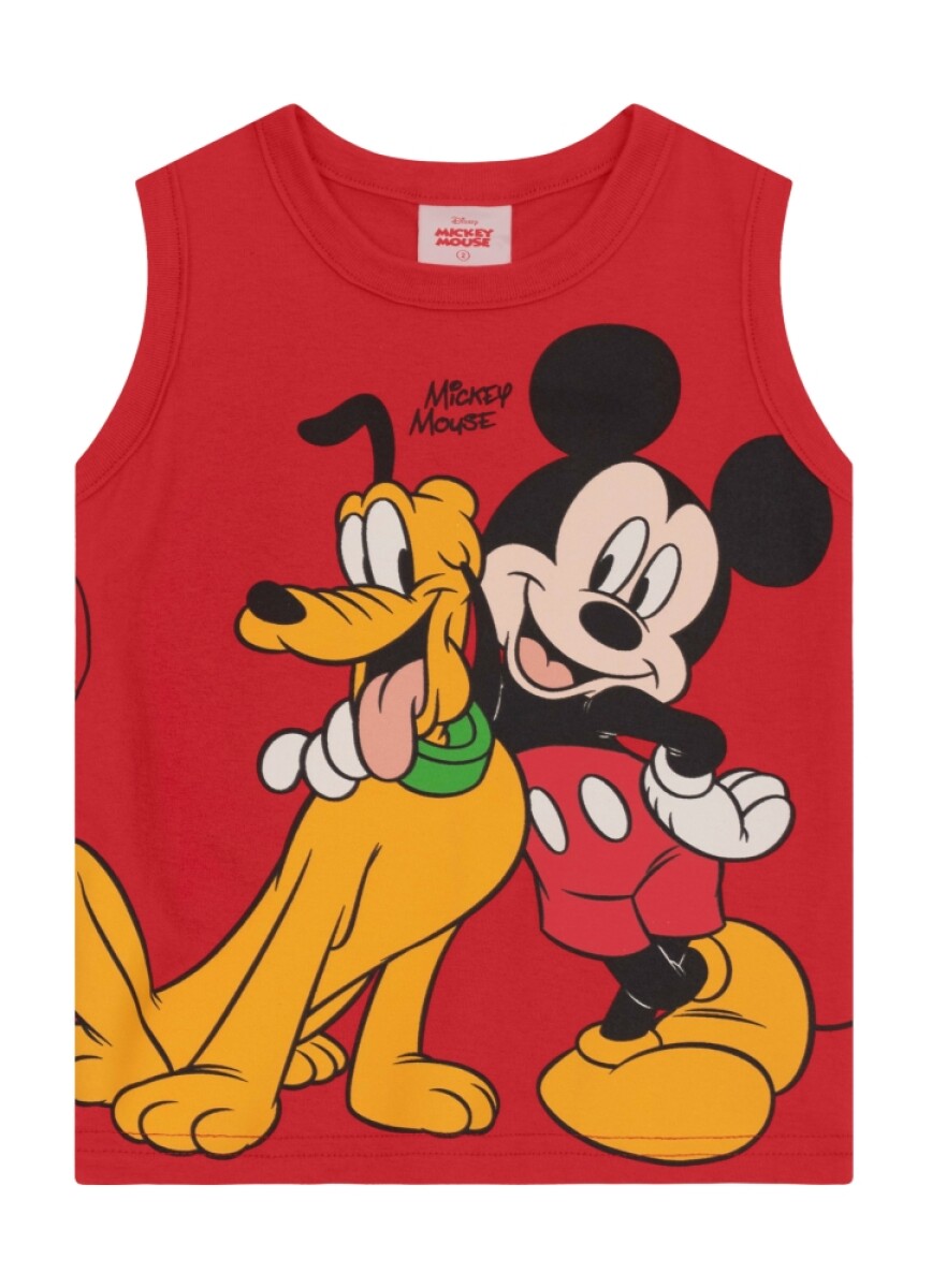 Musculosa con Serigrafia. - Rojo 