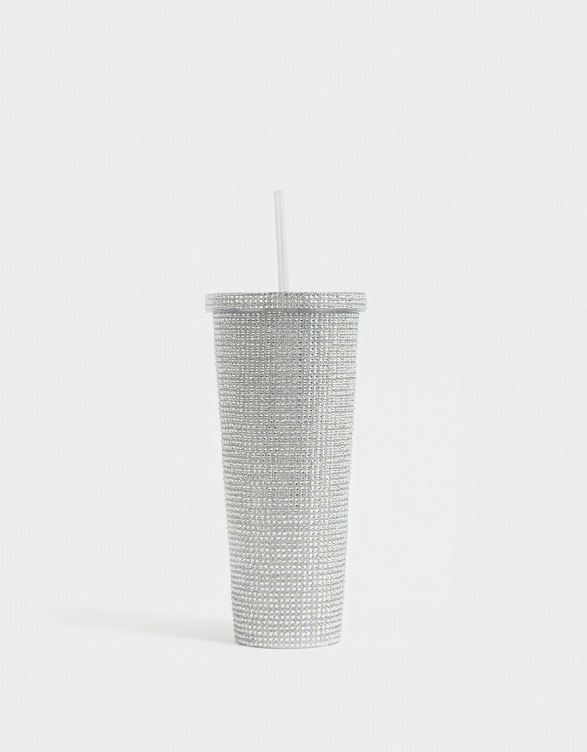 Accesorios Cocina Vaso Con Strass Plateado - Plateado Niquel