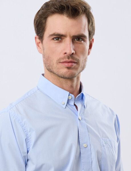 CAMISA LISA SPORT Celeste