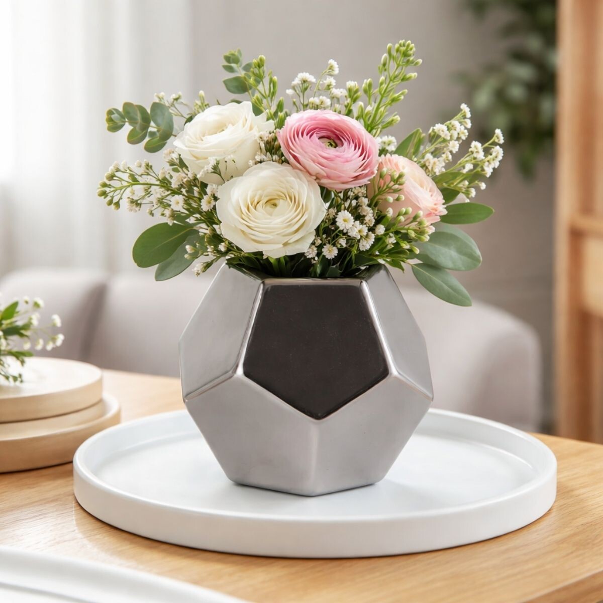 FLORERO DIAMONDS Plateado Small 