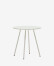 Mesa redonda de exterior Montjoi de acero con acabado blanco Ø 70 cm