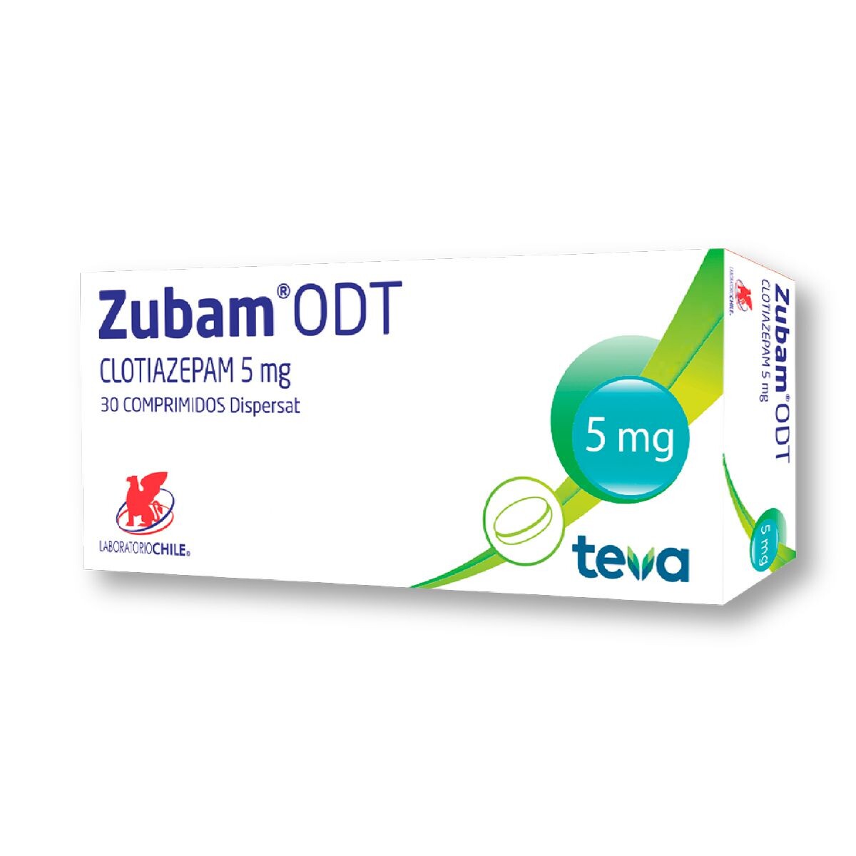 ZUBAM ODT 5 MG. CJ X 30 COMP. DISPERSABL 