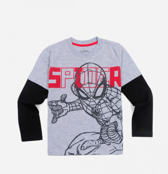 Camiseta niño Spiderman GRIS MELANGE