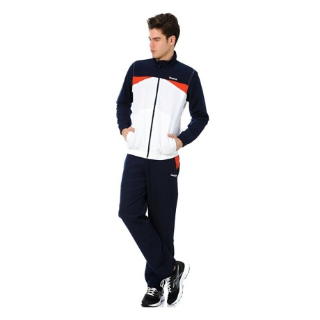 Equipo Deportivo Campera Pantalón Reebok Hombre Ts Woven Azul/blanco