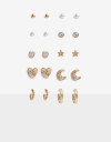 Aros Sets Metal Set 10 Pares De Aros Metal - Dorado