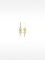 Pendientes Largos Con Conchas blanco