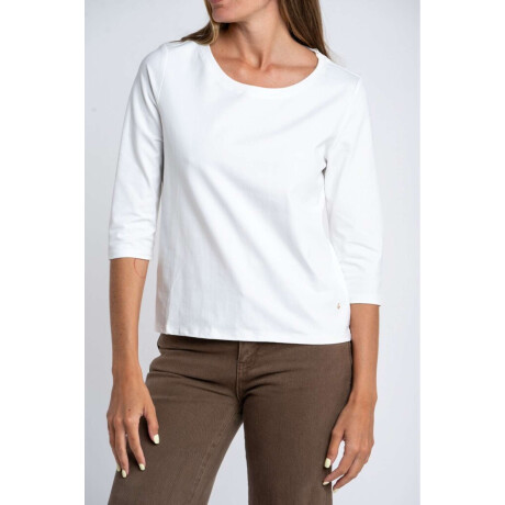 Remera Manga 3/4 Algodon Elastano Nacar