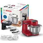 Robot de cocina Rojo - Bowls A.Inoxidable 3.8 lts.c/tapa rojo