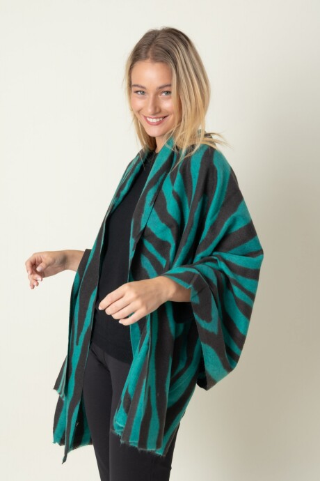 PASHMINA JASPE CEBRA Verde