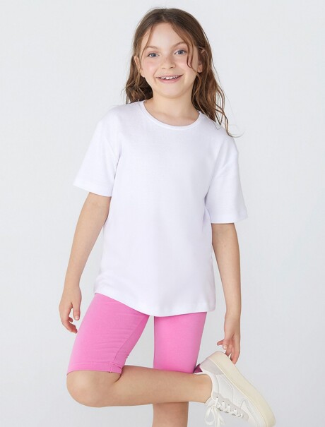 CAMISETA BÁSICA INFANTIL MANGA CORTA BLANCO