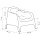 2 Sillones Skarpo + Mesa redonda Puket GRIS