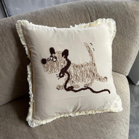 Funda de almahadón perro 45x45cm Funda de almahadón perro 45x45cm