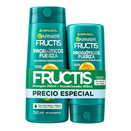 PACK SHAMPOO FRUCTIS 350 ML + ACO FRUCTIS 200 ML PROBIOTICOS PACK SHAMPOO FRUCTIS 350 ML + ACO FRUCTIS 200 ML PROBIOTICOS