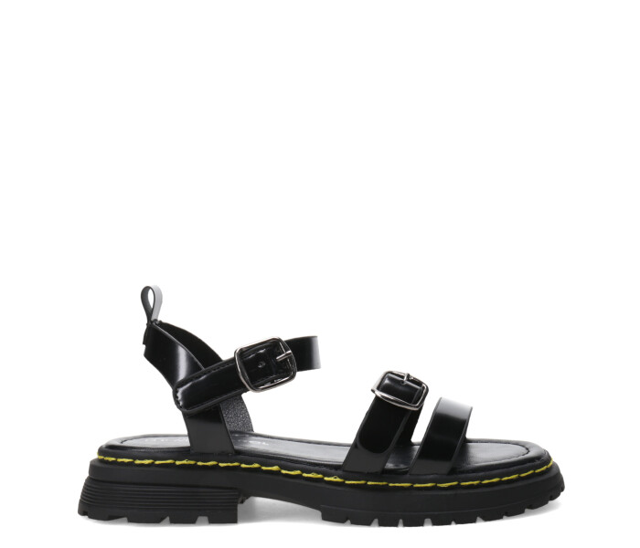 Sandalias de Niña MINI Miss Carol Tartan Con Tachas Negro