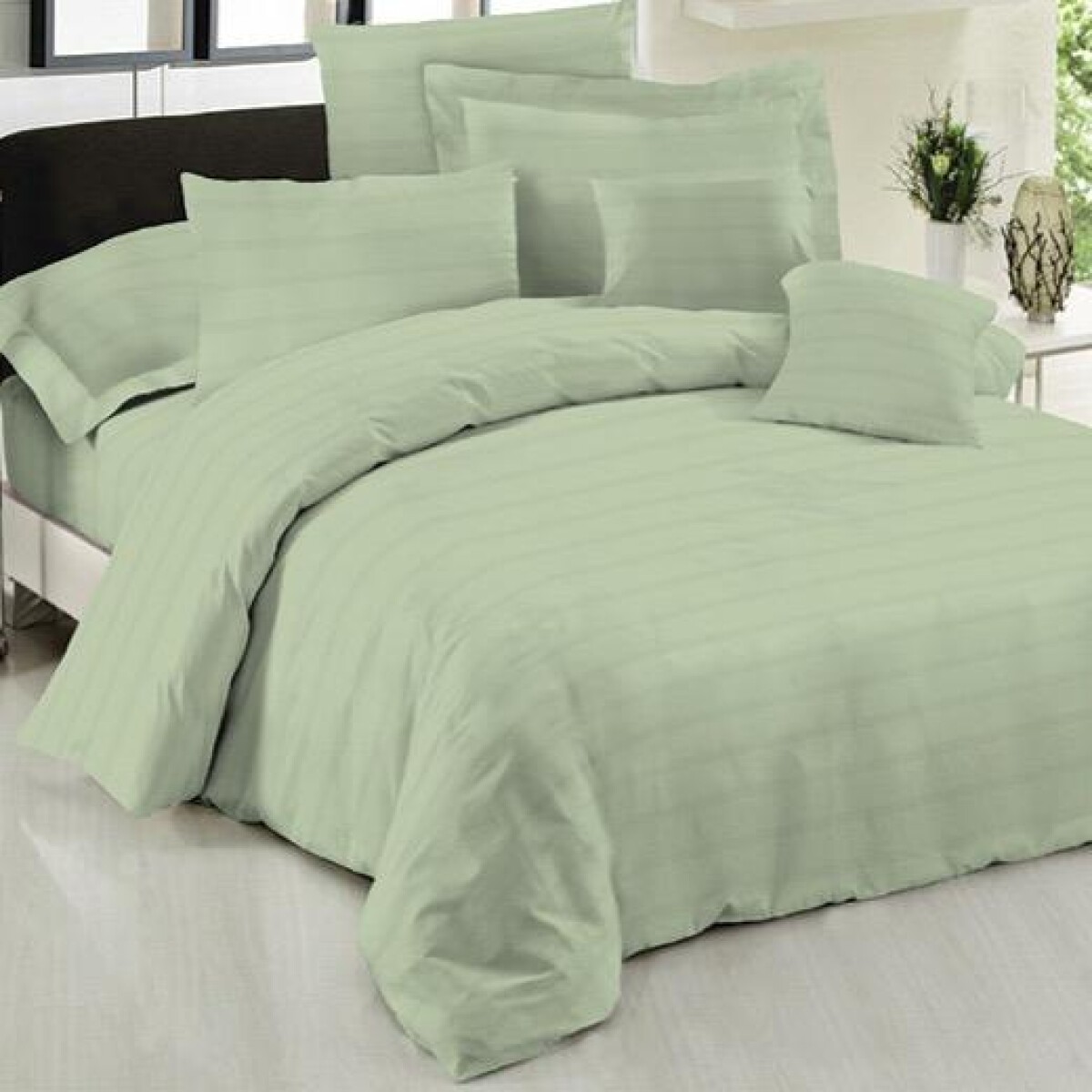 Juego de Sábanas Cotton Flor 2 Plazas - VERDE 