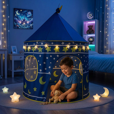 Carpa Casita Infantil Castillo Tipi Casa Para Niños Plegable Imback Color Azul Carpa Casita Infantil Castillo Tipi Casa Para Niños Plegable Imback Color Azul