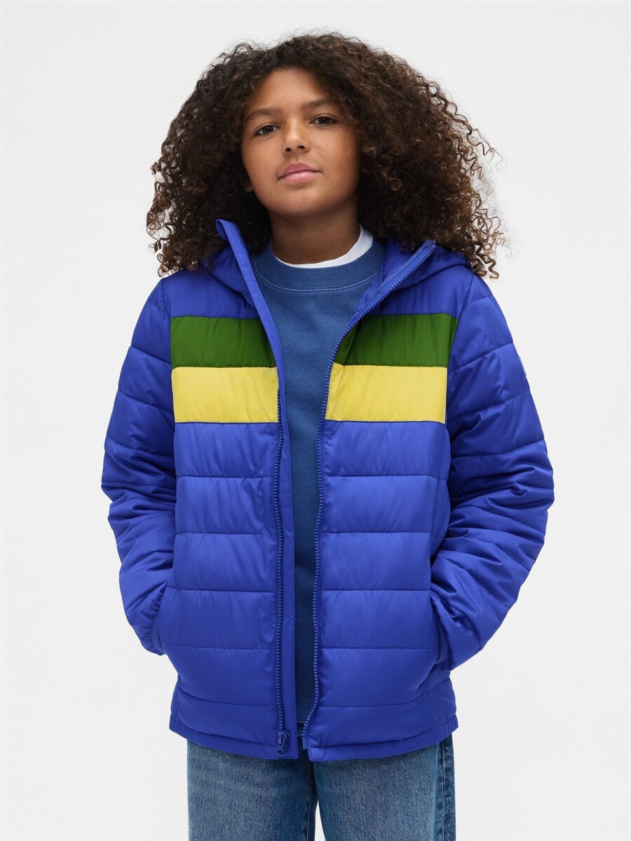 Campera Puffer Logo Gap Niño - Royal Gem 