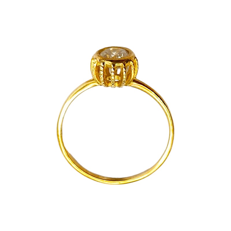 Anillo Solitario-Oro bajo-Piedra zirconia-AN8058 conpiedra
