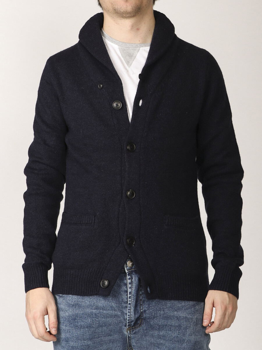 Cardigan C/ Coderas Harry - Azul Oscuro 