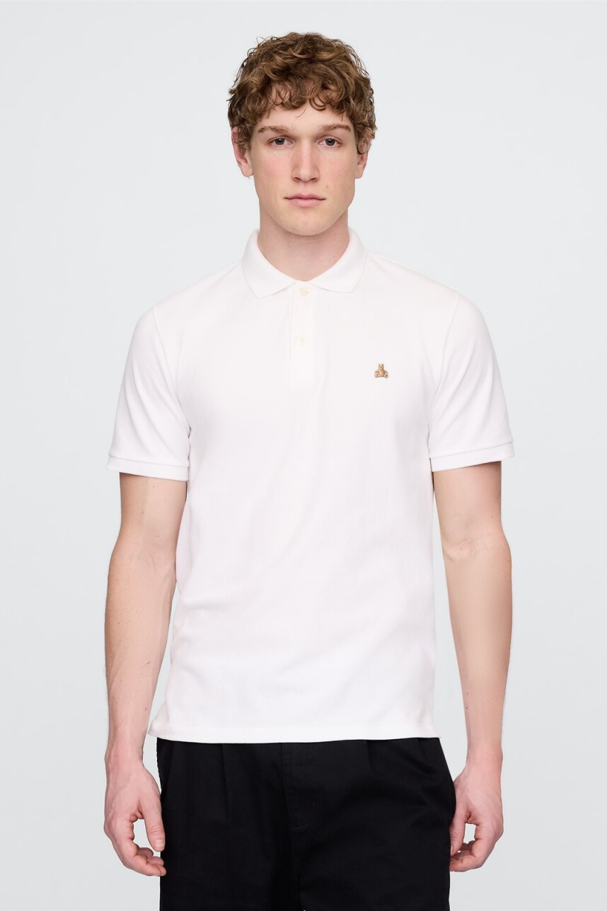 Remera Polo Osito Brannan Hombre White V2 Global