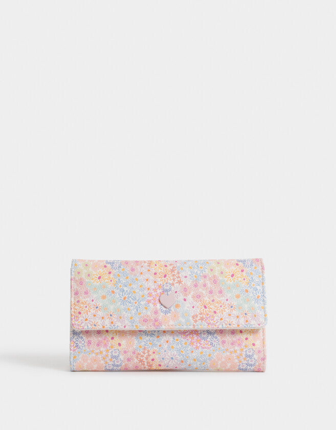 Ficheros Clasico Billetera Fichero Con Broche - Estampado Flores