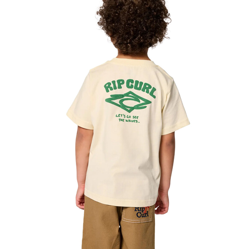 Remera Rip Curl Wave Dayz Logo Tee Niño - Beige Remera Rip Curl Wave Dayz Logo Tee Niño - Beige
