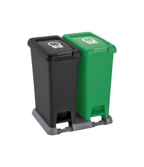 Ecomundo Basurero Pedal 40l Doble - Rimax Ecomundo Basurero Pedal 40l Doble - Rimax