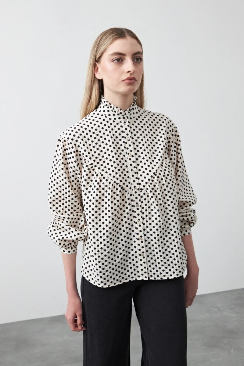 CAMISA D.CASSIN RAFAELA - CRU NEGRO 