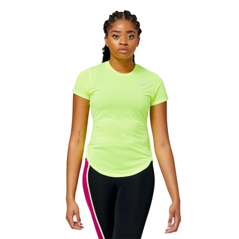 Remera New Balance Accelerate Sleeve Amarillo