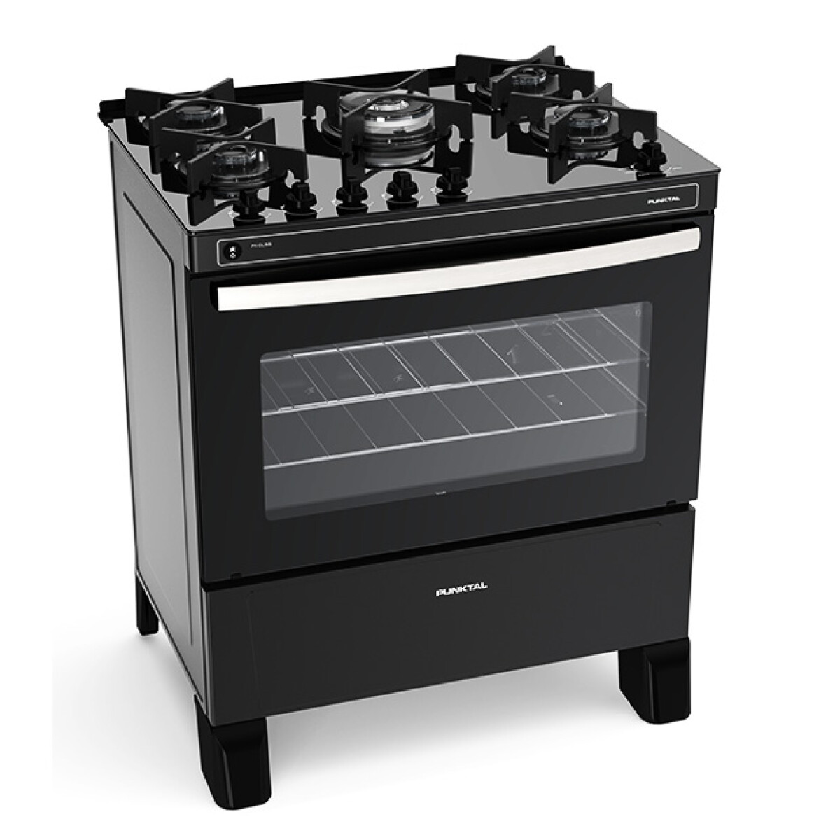 Cocina A Gas 5 Hornallas Punktal Pkgl5b Glass 