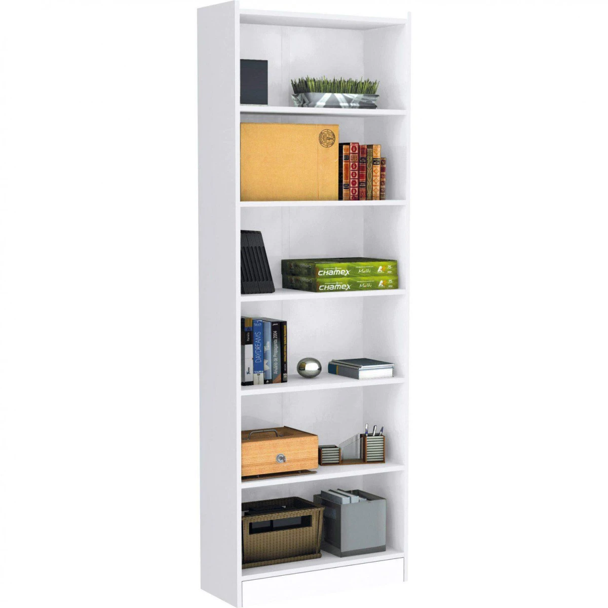 Biblioteca 5 estantes - Blanco 