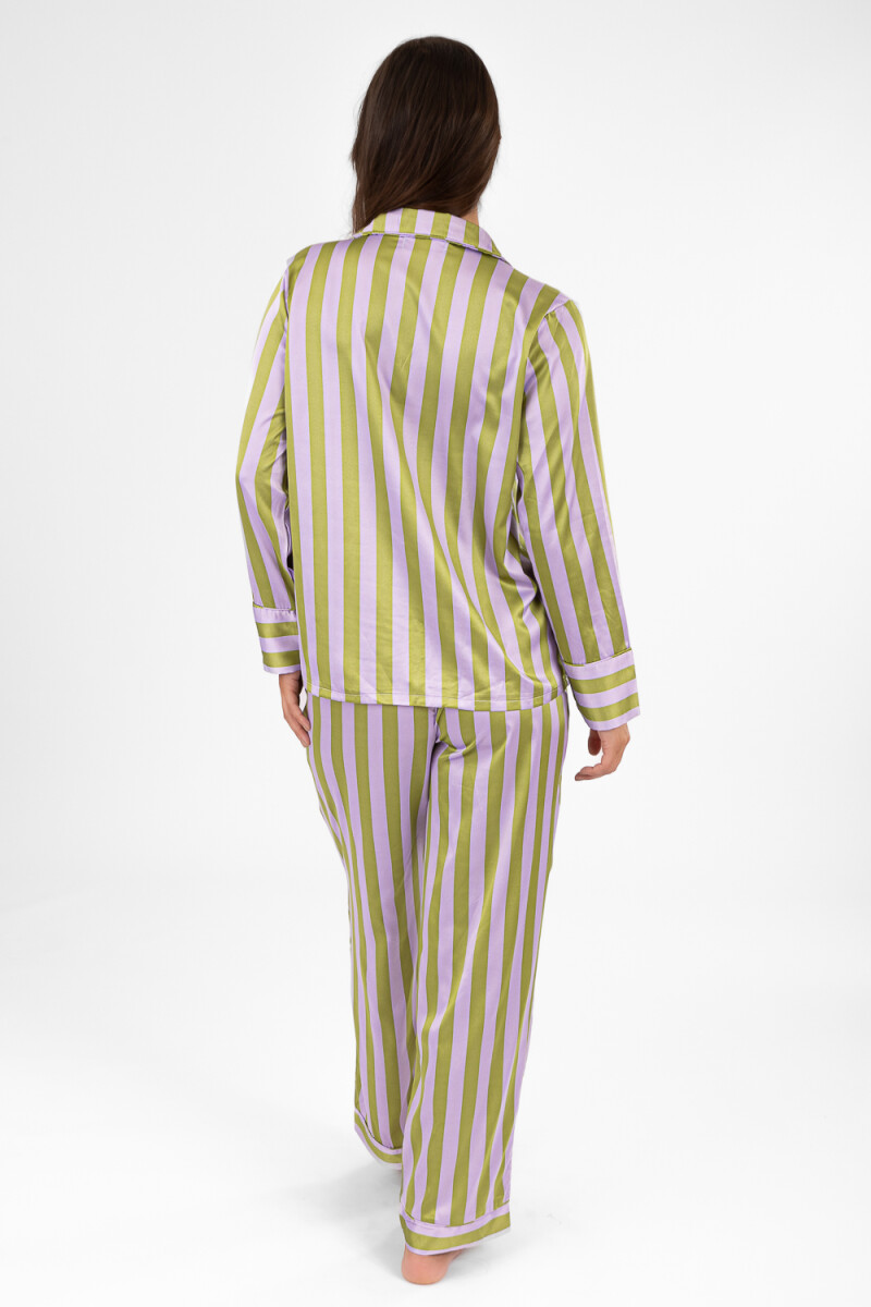 Pijama stripes bk Lila