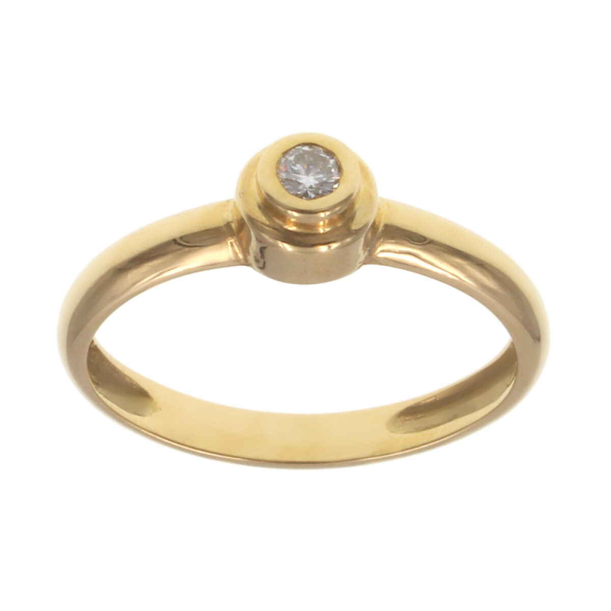 Anillo de oro amarillo 18k con brillante N8903 