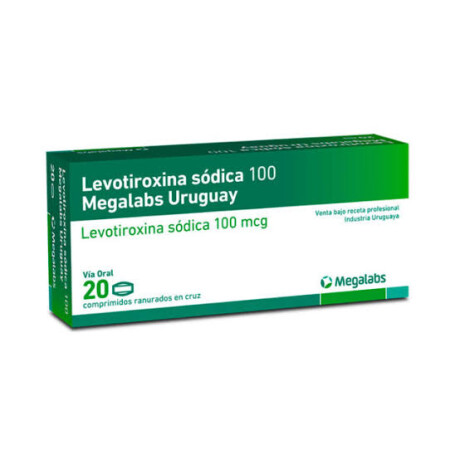 Levotiroxina Sódica 100 mcg 20 Comprimidos – Regulador del Sistema Endocrino Levotiroxina Sódica 100 mcg 20 Comprimidos – Regulador del Sistema Endocrino