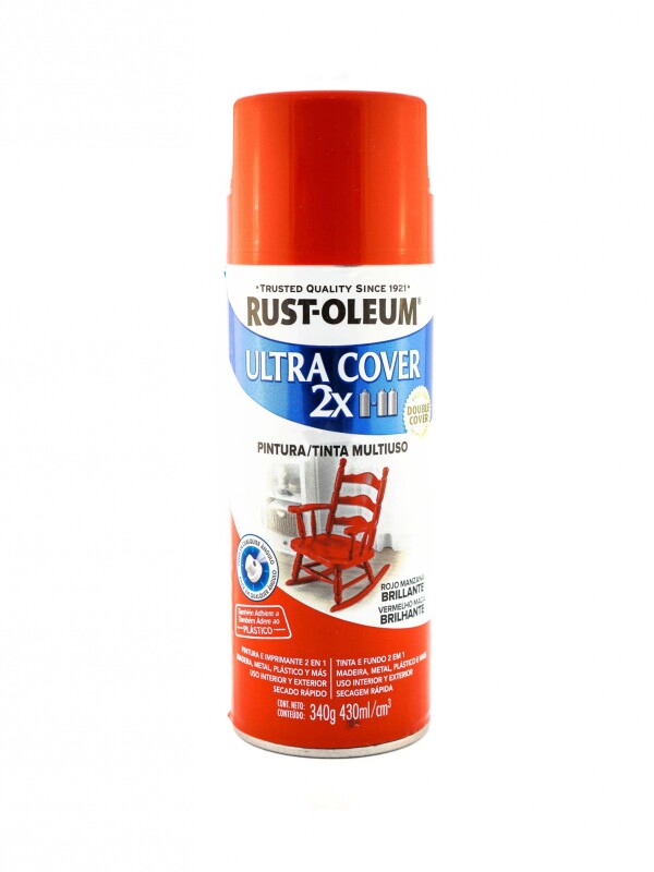 AEROSOL ULTRA COVER 2X ROJO-MANZANA BRILLANTE- 340GR N/A