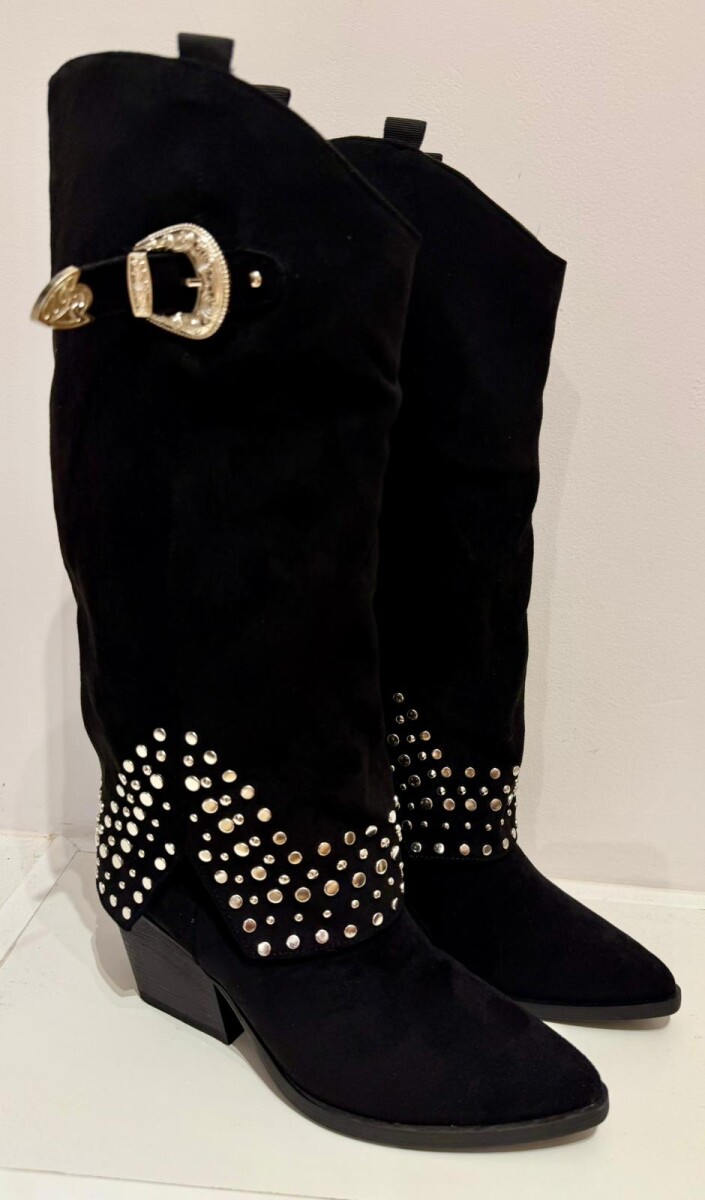 BOTA ALTA TACHA - Negro 