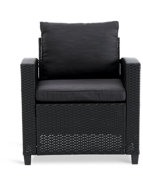 Sillón de exterior AGERMOSE negro Sillón de exterior AGERMOSE negro