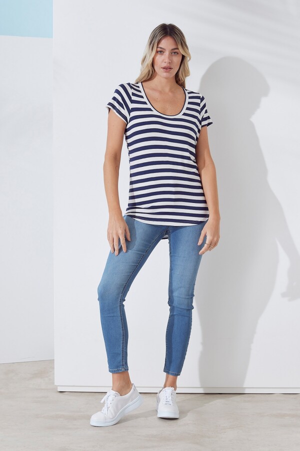 Remera Lineas AZUL