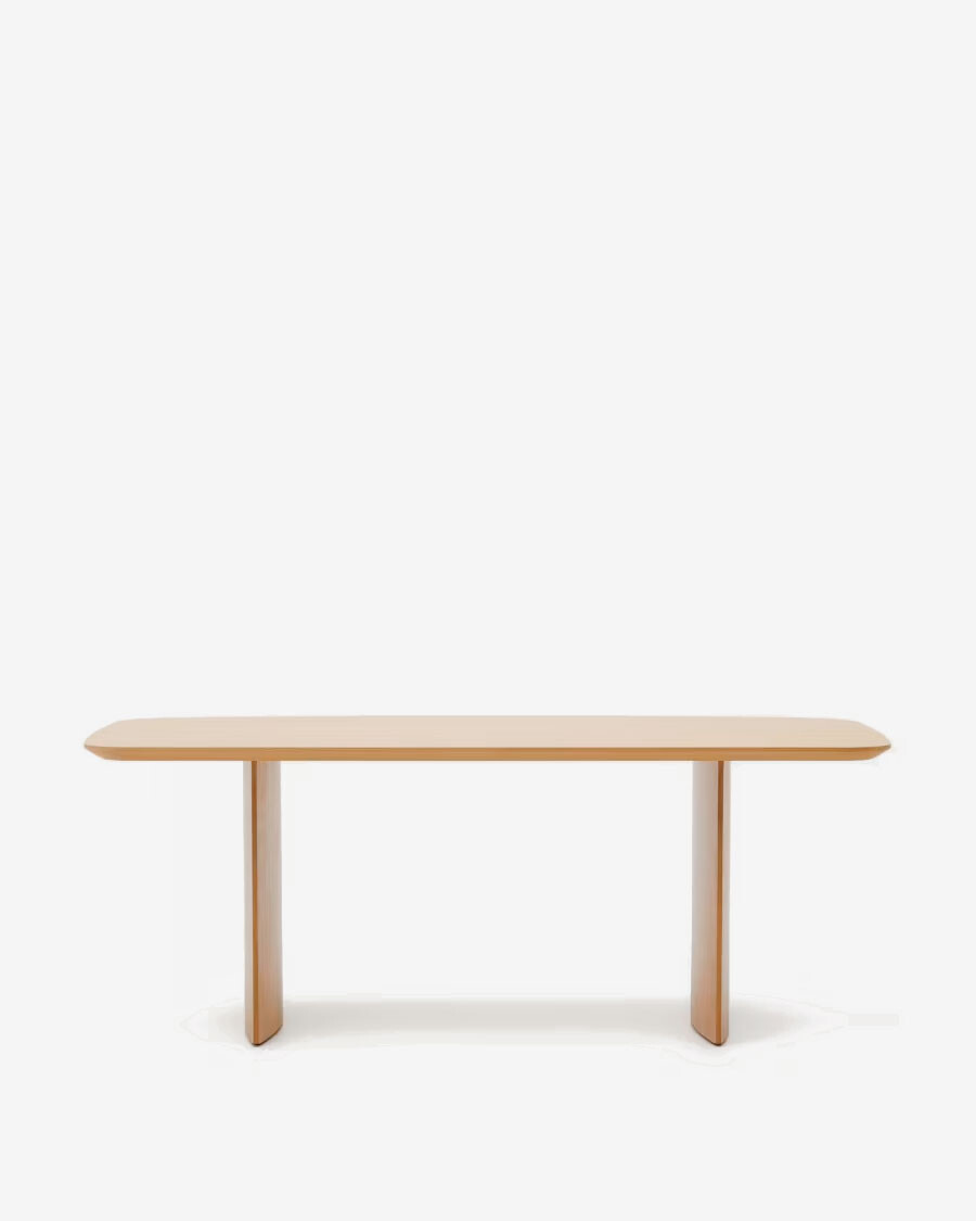 Mesa Litto de chapa de roble de roble 200 x 100 cm