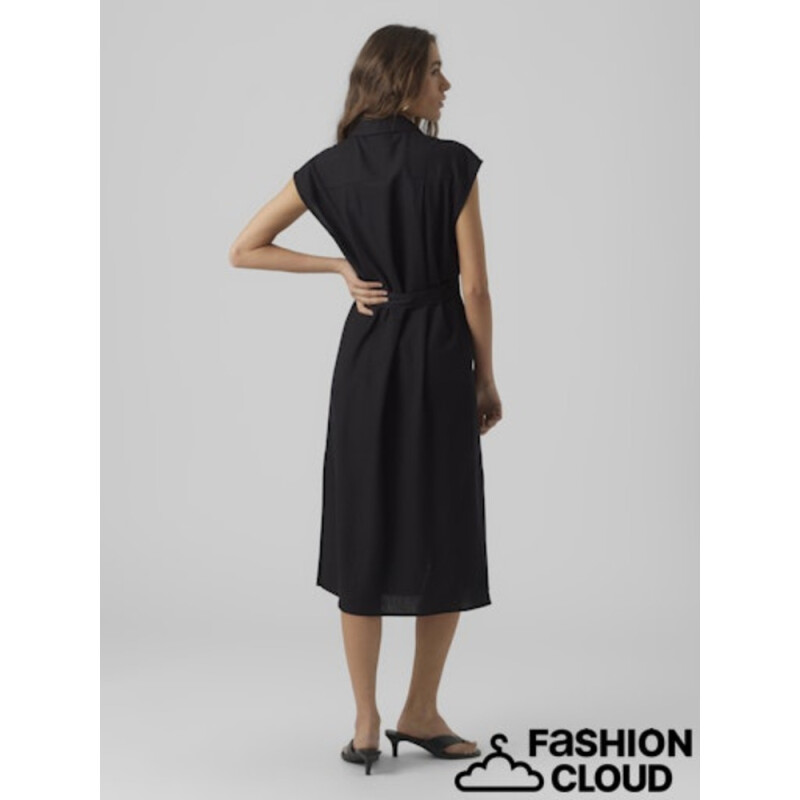 VMMYMILO SL CALF SHIRT DRESS WVN GA BLACK