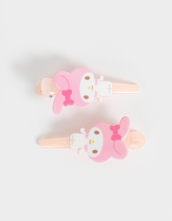 Hebillas Infantiles Set De Piquitos "my Melody" - Combinacion Bicolor