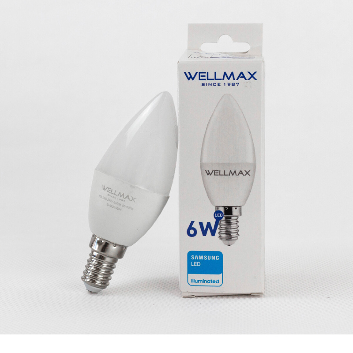 LAMPARA LED VELA 6W (EQUIVALE 45W) E14 FRIA WELLMAX 