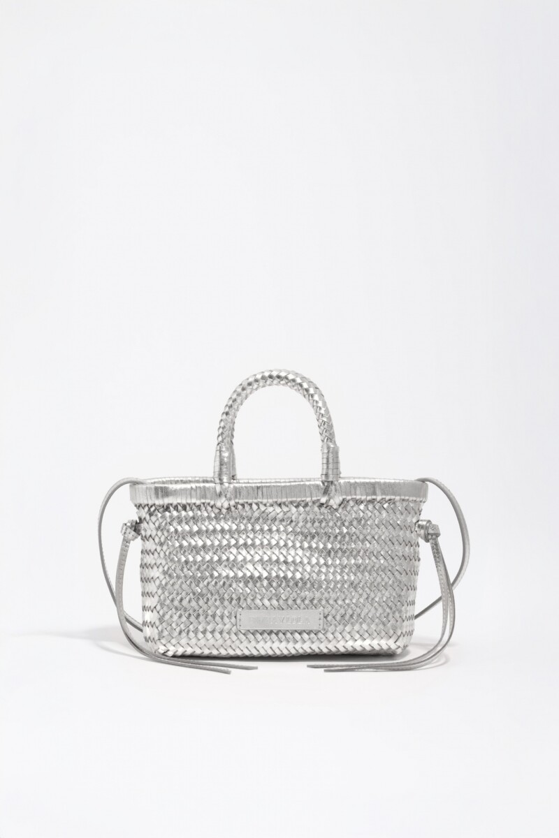 BOLSO MINI TRENZADA Plata
