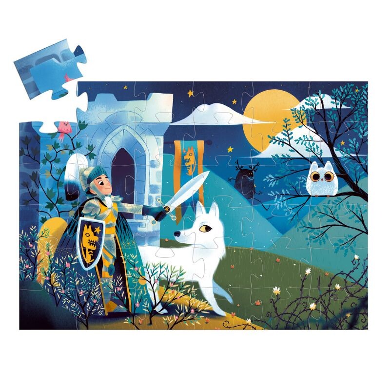 SILUETA36 Puzzle Siluetas 42x30cm 36 Pcs 4+ Djeco - Caballero