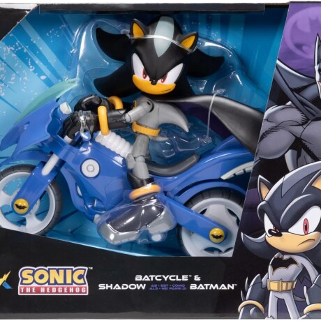 DC x Sonic Shadow como Batman y Batmoto NEGRO